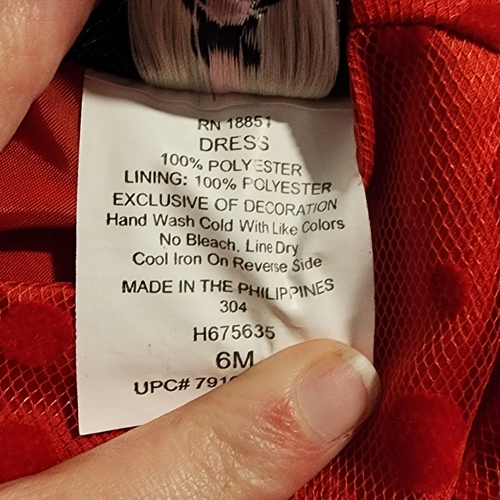 Rare Editions Scarlet Red  Formal Infant Dress 6 Months Y2K